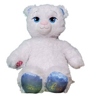 Build-A-Bear Frozen Elsa-Inspired White Teddy Bear Plush